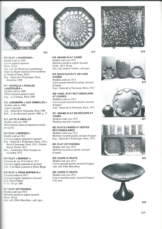 Jean dunand: Vaso in metallo Design Coupe a fruits del XX Secolo Opera d'arte esemplare - Robertaebasta® Art Gallery opere d’arte esclusive.